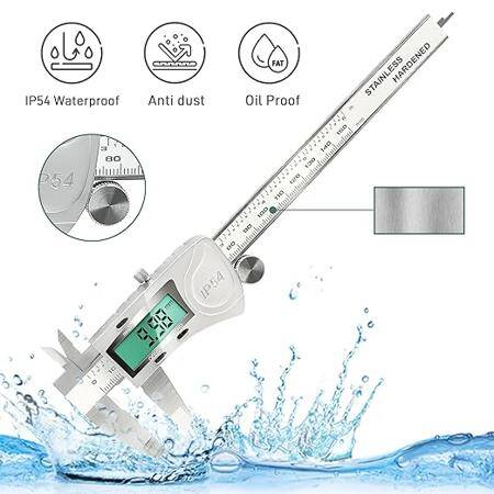 0-150mm Stainless Steel Digital Display Vernier Calipers (With Battery) - 2