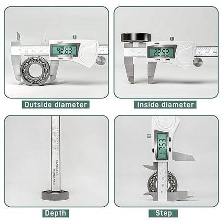 0-150mm Stainless Steel Digital Display Vernier Calipers (With Battery) - 4