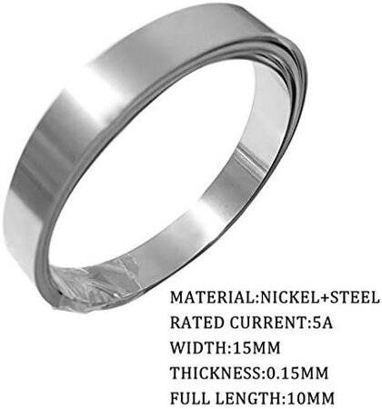 0-15x12mmx10M Nickel Plated Steel Strip For 18650 Battery Pack Welding - 2