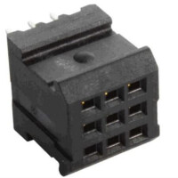 02529091101 FEMALE HEADER 9PIN(3x3) 2.54mm H:11.55mm - 1