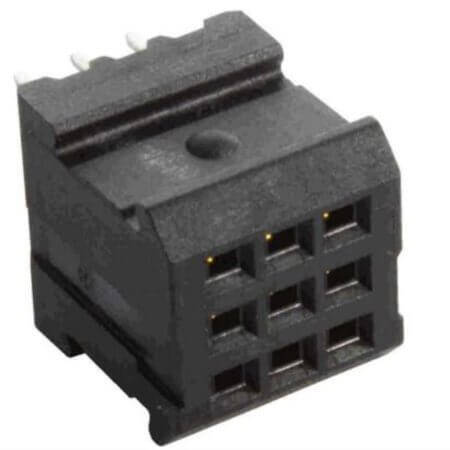 02529091101 FEMALE HEADER 9PIN(3x3) 2.54mm H:11.55mm - 1