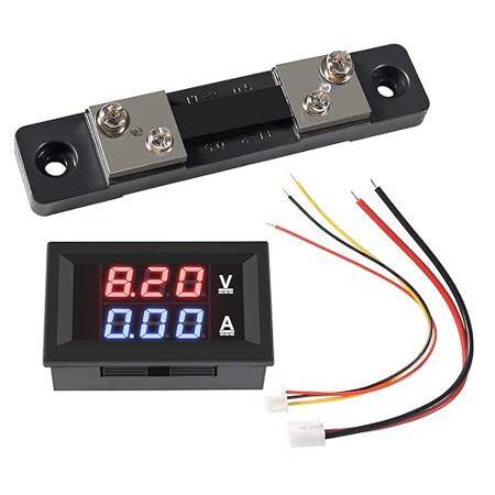 0.28 Inch 100V 50A Dual Led Voltmeter Ammeter Blue+Red - 2