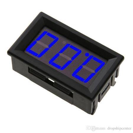 0.56 inch 0-100V Three Wire DC Voltmeter Blue - 1