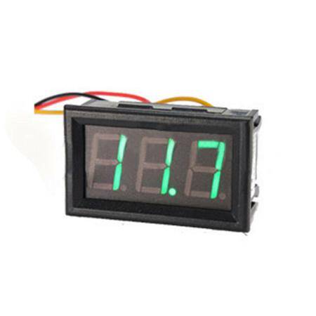 0.56 inch 0-100V Three Wire DC Voltmeter Green - 1