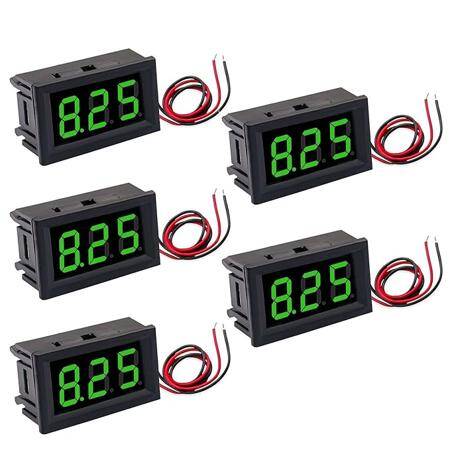 0.56 inch 0-30V Three Wire DC Voltmeter Green - 1