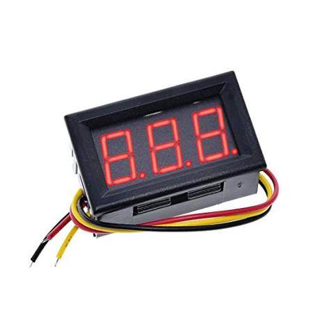 0.56 inch 0-30V Three Wire DC Voltmeter Red - 1