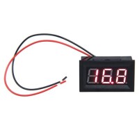 0.56 inch 3.5-30V Two Wire DC Voltmeter Red - 1