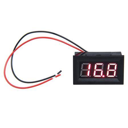 0.56 inch 3.5-30V Two Wire DC Voltmeter Red - 1