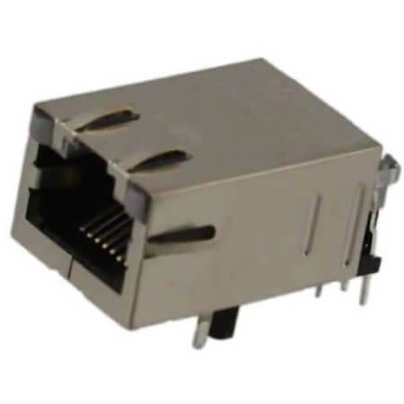 08B0-1X1T-06-F MODULAR JACK THT R/A (RJ45,Ethernet) 10/100 BASE-T - 1