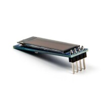 0.91 inch 128x32 I2C IIC Serial OLED LCD Display Module(With GND VCC) Blue SSD1306 Chip - 1