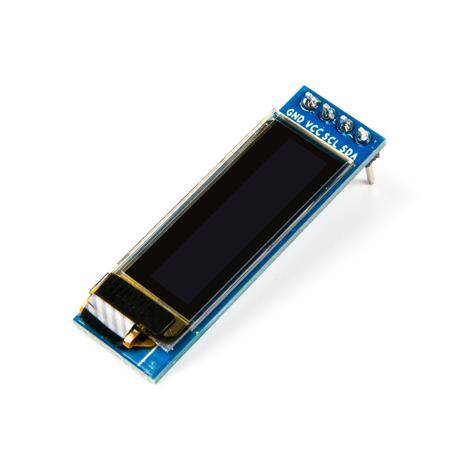 0.91 inch 128x32 I2C IIC Serial OLED LCD Display Module(With GND VCC) Blue SSD1306 Chip - 4