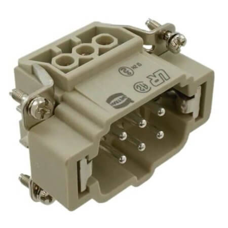 09330062601 HDC INSERT MALE 6POS+1GND SCR - 1