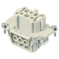 09330062701 HDC INSERT FEMALE 6POS+1GND SCR - 1