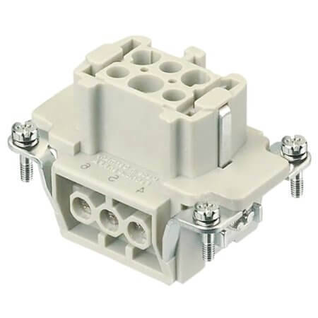 09330062701 HDC INSERT FEMALE 6POS+1GND SCR - 1