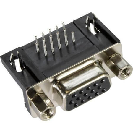 09561527613 CONN. HDSUB 15PIN THT R/A SOLDER FEMALE - 1