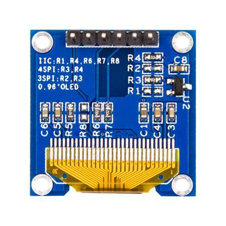 0.96 inç SPI OLED LCD Modül 6 Pin Mavi SSD1306 Çip (GND VCC) - 4