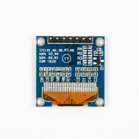 0.96 inç SPI OLED LCD Modül + CS Pin 7 Pin Mavi SSD1306 Çip (GND VCC) - 2