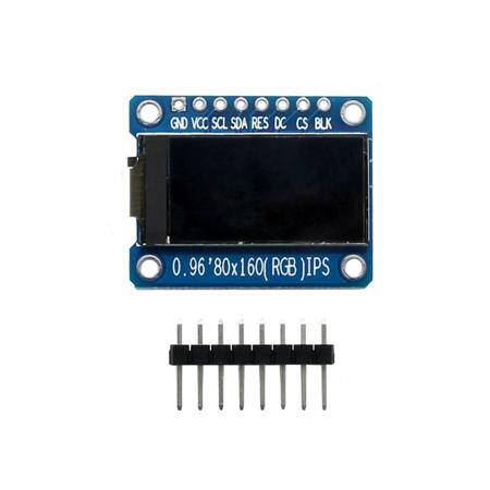 0.96 inch 80x160 IPS TFT Module 8 Pin(With GND VCC) ST7735 Chip - 1