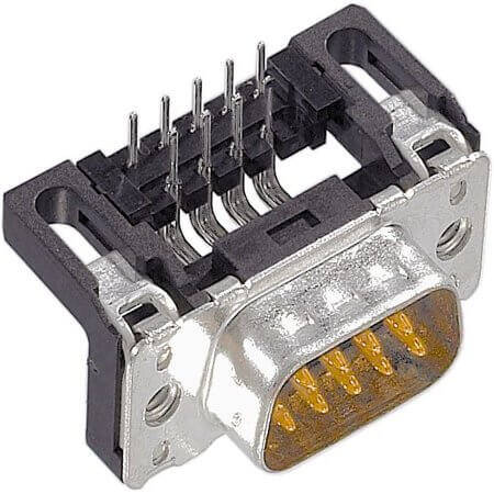 09651227800 CONN. DSUB 9PIN THT R/A SOLDER MALE - 1