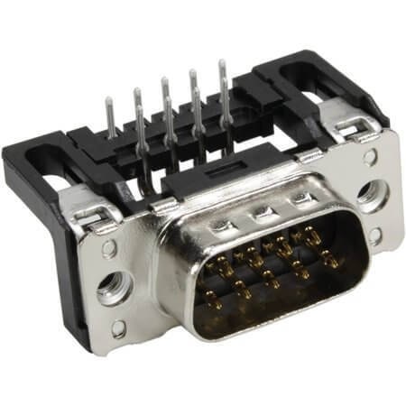 09651236801 CONN. DSUB 9PIN THT R/A SOLDER MALE - 1