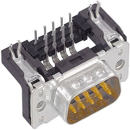 09651666811 CONN. DSUB 9PIN THT R/A SOLDER MALE - 1