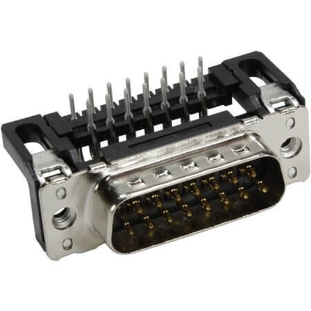 09652236802 CONN. DSUB 15PIN THT R/A SOLDER MALE - 1