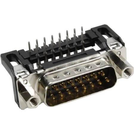 09652237803 CONN. DSUB 15PIN THT R/A SOLDER MALE - 1