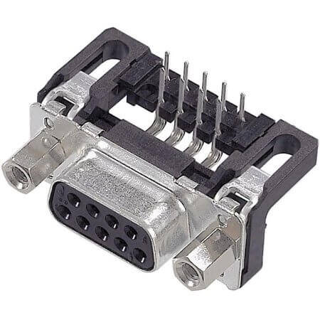 09661136600 CONN. DSUB 9PIN THT R/A SOLDER FEMALE - 1