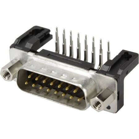 09661237803 CONN. DSUB 9PIN THT R/A SOLDER MALE - 1