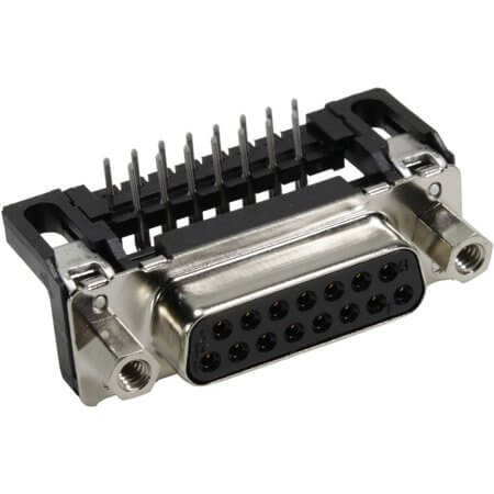 09662126603 CONN. DSUB 15PIN THT R/A SOLDER FEMALE - 1