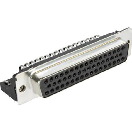 09665527616 CONN. DSUB 50PIN THT R/A SOLDER FEMALE - 1