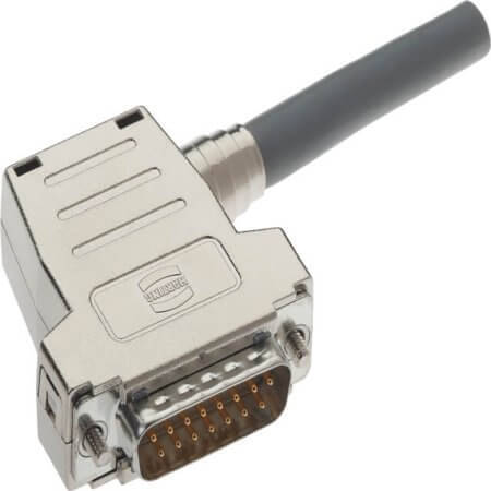 09670090464 D-SUB HOOD 9PIN THERMOPLASTIC 45°/180° - 1