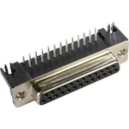 09683535611 CONN. DSUB 25PIN THT R/A SOLDER FEMALE - 1