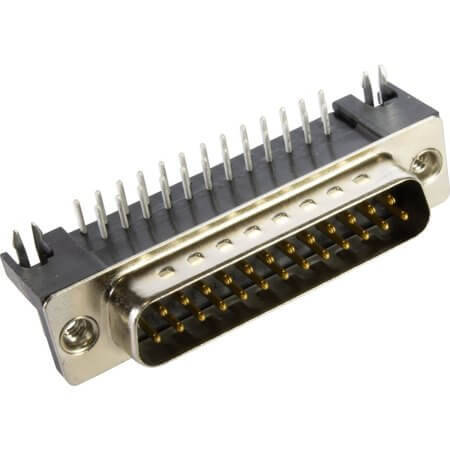 09683635812 CONN. DSUB 25PIN THT R/A SOLDER MALE - 1