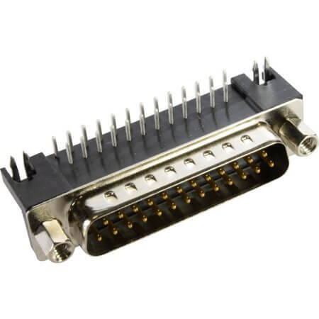 09683635813 CONN. DSUB 25PIN THT R/A SOLDER MALE - 1