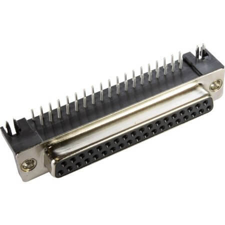 09684537612 CONN. DSUB 37PIN THT R/A SOLDER FEMALE - 1