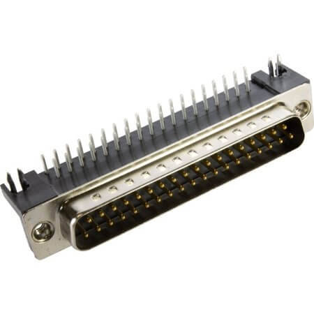 09684635811 CONN. DSUB 37PIN THT R/A SOLDER MALE - 1