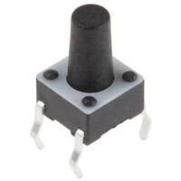 1-1825910-4 SWITCH TACT 6.00x6.00 9.50mm 160gF THT V/T - 1