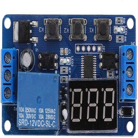 1 Channel Relay Module 12V Adjustable Trigger Delay Cycle Timing Pull-in Switch-on Switch - 1