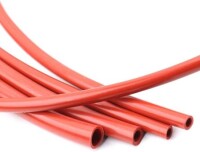 1 metre Gül Kırmızı Esnek Kauçuk Şeffaf Hortum - Slikon Tüp ID 3mm X 5mm OD - 4