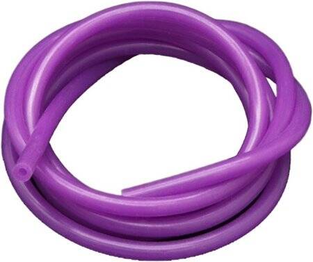 1 Metre Mor Esnek Kauçuk Şeffaf Hortum - Slikon Tüp ID 6mm X 8mm OD - 1