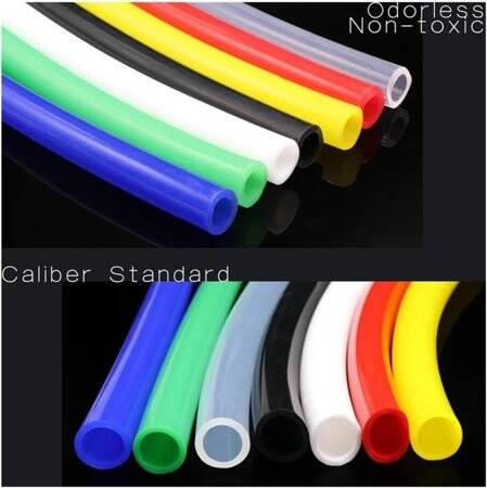 1 Metre Sarı Esnek Kauçuk Şeffaf Hortum - Slikon Tüp ID 6mm X 9mm OD - 3