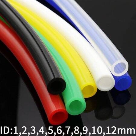 1 Metre Yeşil Esnek Kauçuk Şeffaf Hortum - Slikon Tüp ID 5mm X 8mm OD - 2