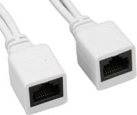 1 Pair White 12V RJ45 Injector POE Splitter Adapter Cable DC5.5x2.1 - 4