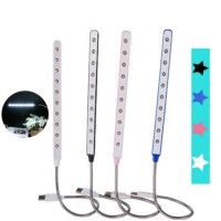 10 Leds Reading Lamp Led USB Ultra Bright Book Light Black - 1