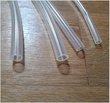 10 Metre Esnek Kauçuk Şeffaf Hortum - Silikon Tüp ID 2mm X 6mm OD - 5