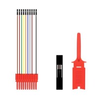 20cm Test Hook Clips For Logic Analyzer USB Saleae 24M 24Mhz 8 Channel 10-Way - 1