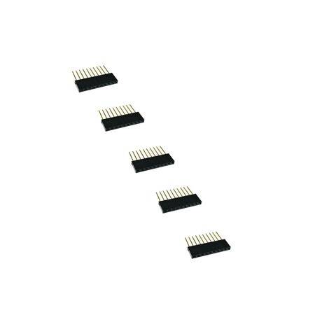 10 Pin Female 11mm Tall Stackable Header Connector - 1