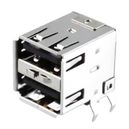 1002-004-01010 CONNECTOR MINI USB2.0 8POS RECEPTACLE R/A - 1