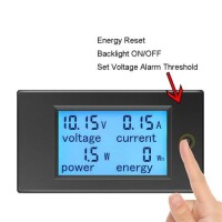 100V 20A OLED Digital Tester Amp Volt Power meter Time Capacity Energy Temp - 4